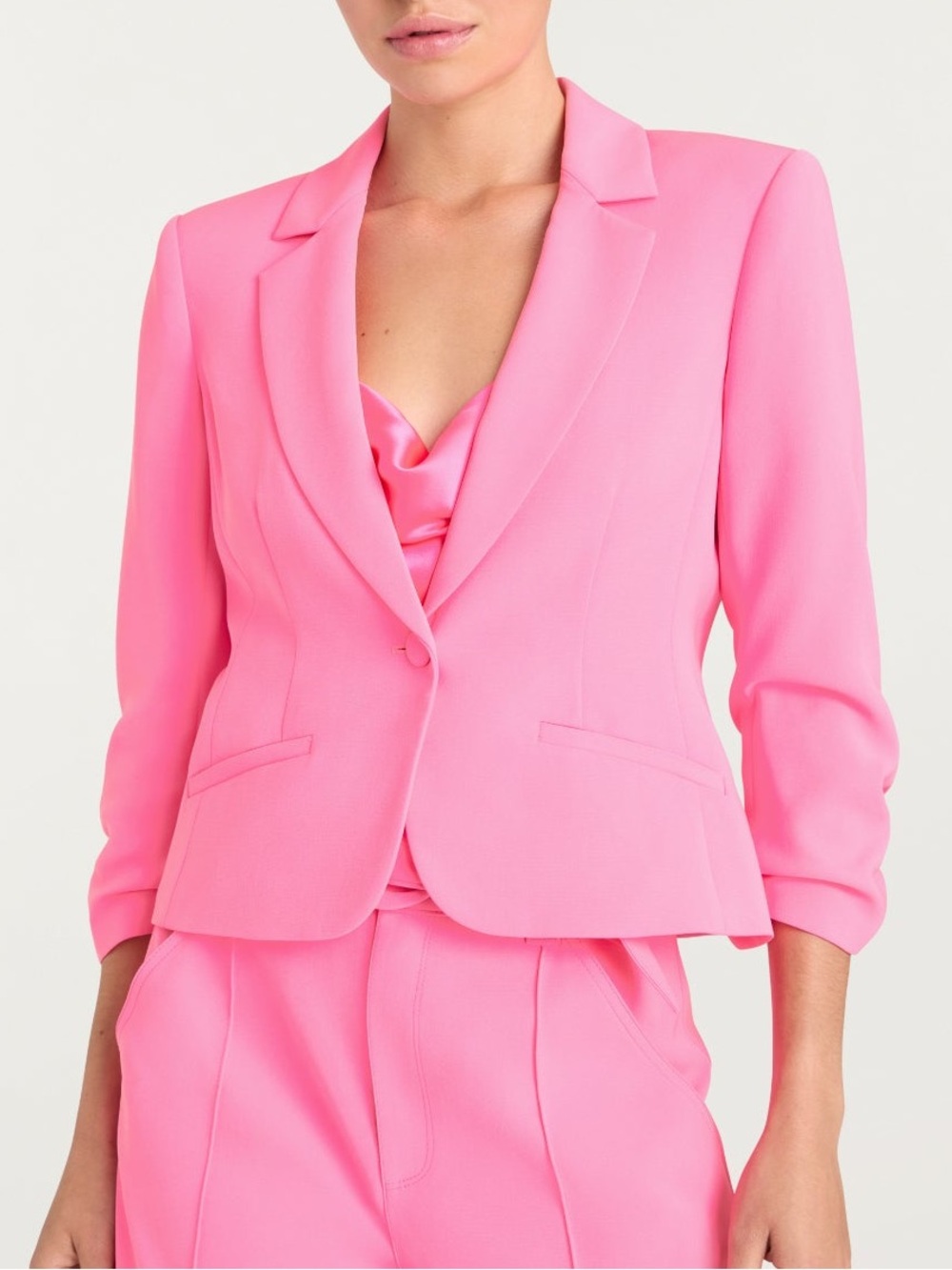 Cinq a Sept Le Petit Khloe Blazer in Electric Pink 4